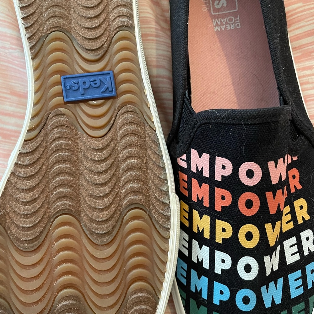 Keds Black canvas slip on sneaker “Empower” Sz 7.5